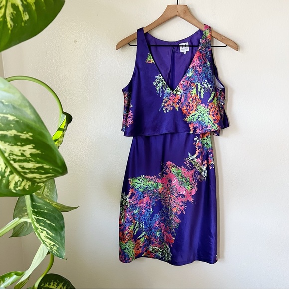 Halston Heritage | Floral Silk Dress - Picture 1 of 8
